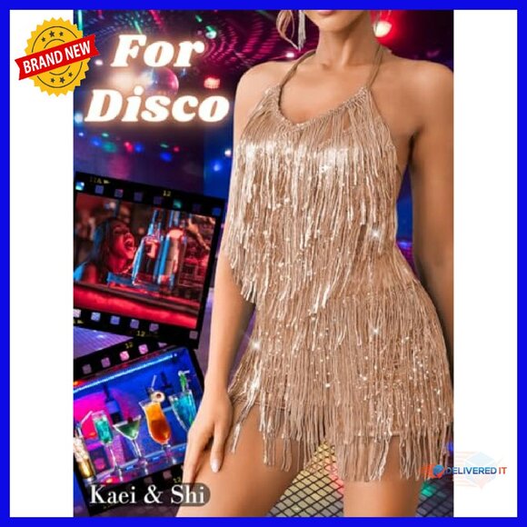 Sparkly Sequin Fringe Romper Jumpsuit for Kids Birthday Party Outfit - Picture 7 of 8